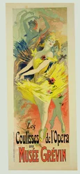 Gengivelse af en reklameplakat for «Back-Stage at the Opera», Musée Grévin, 1891